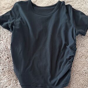 Black Ribbed Women's Top by lululemon size 6